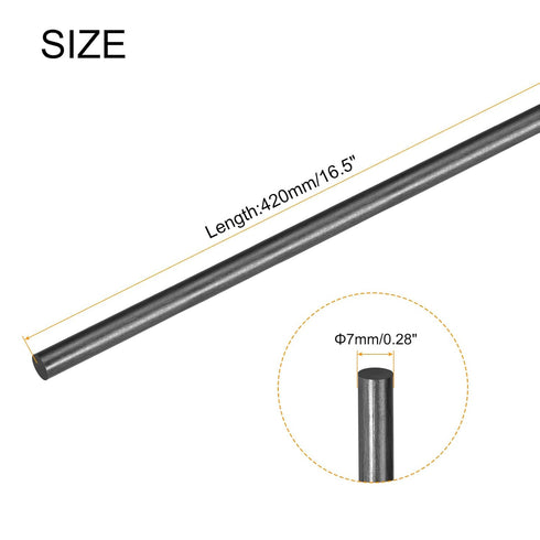 MECCANIXITY 2 Pcs Carbon Fiber Rod, 7mm x 420mm Matte Pole Rod for DIY Tool, RC Plane Wing Tube Quadcopter Arm