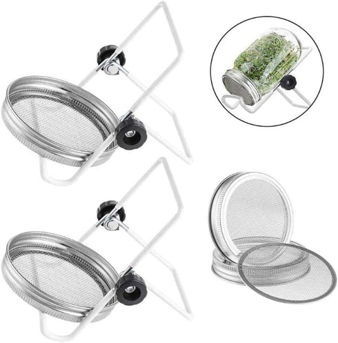 Baoblaze Set Wide Mouth Jar Sprouting Lid for Growing Broccoli