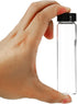 PATIKIL 50mL Glass Vials with Screw Caps, 16Pcs Liquid Sample Vial Storage for Essential Oil, Clear Black