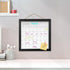 Umtiit Monthly Calendar Dry Erase Whiteboard, 11.8 x 11.8 inch Black Wood Frame for Planning and Scheduling