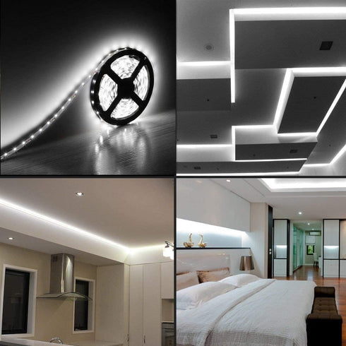 Lights,600 Strips,Waterproof,12 Pack 16.4ft/5m,for (Waterproof&White&1Pack) Flexible LED Strip Units LEDs,LED Volt LED
