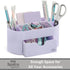 Lavender Desk Organizer for Office Supplies and Desk Accessories - Pen Holder Desktop Organization for Room College Dorm Home School (White Lavender) by My Space Organizers