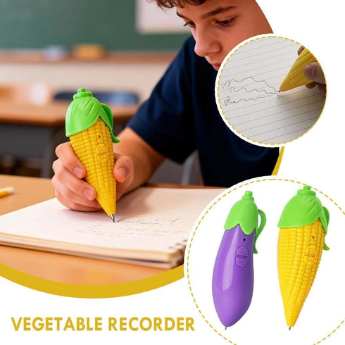 Generic Corn Voice Recorder Pen - Cute Recording Device & Functional Ballpoint Pen, Role-Playing Props, Fun Creative