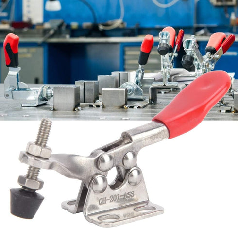 2pcs Toggle Clamps, 304 Stainless Steel, 27KG GH-201-ASS Quick Welding Fixture Hand Tool