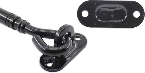 2 Pack Closet (8'', Hook and Eye Latch,ULIFESTAR Barn Door Latch,Heavy Duty Stainless Steel Gate Latch Lock for Sliding