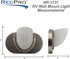 RecPro 12V RV Wall Sconce Brushed Nickel with Frosted Sconce