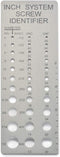Screw Chek'r SAE/Inch Screw Checker (No. 4 to 1/2) Heavy Gauge Steel, Made In USA