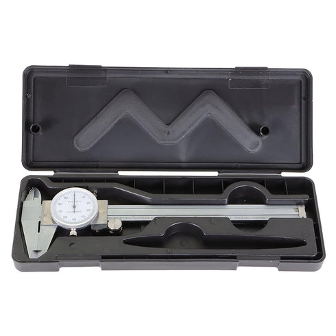 Stainless Steel Caliper, 6 Inch Dial Caliper Measuring Range 0-6 Inch with Suitcase