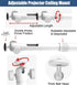2-Be-Best -Inch 14-24 37-62 cm 360 Projector Mount with New Gimbal Screw Longer Length in / Projector Ceiling/Wall