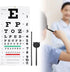 Complete Snellen Eye Exam Kit, Eye Chart for 20 Feet Eye Exams with Occluder and Pointer