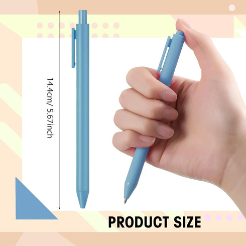 Fulmoon 50 Pcs Ballpoint Pens Bulk Retractable Comfortable Writing Pens Cute Back to School Supplies in Medium Point 1.0 mm for Teacher Student Bridal Shower Baby Shower (Light Blue,Black Ink)