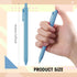 Fulmoon 50 Pcs Ballpoint Pens Bulk Retractable Comfortable Writing Pens Cute Back to School Supplies in Medium Point 1.0 mm for Teacher Student Bridal Shower Baby Shower (Light Blue,Black Ink)