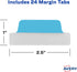 Avery Margin Ultra Tabs - 2.5" x 1", 24 Repositionable Page Tabs, Assorted Colors, 2-Side Writable
