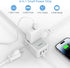 TESSAN Small Flat Plug Power Strip, Ultra Thin Extension Cord with 3 USB Wall Charger, 3 Outlets Mini Charging Station
