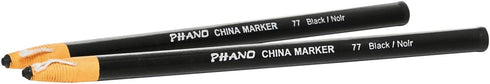 Dixon Industrial Phano Peel-Off China Markers Pencils, Black, 2-Pack (30771)