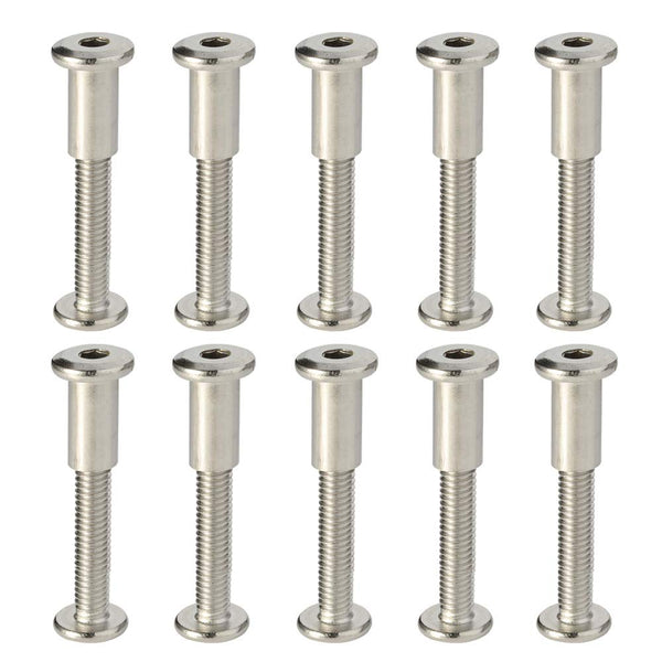 MewuDecor M6 x 35mm Socket Cap Furniture Bolts with Barrel Nuts for Furniture