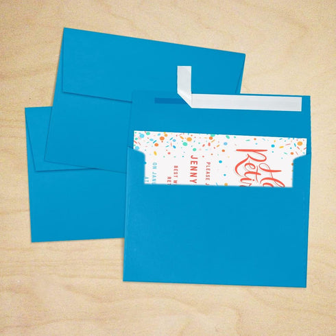 LUXPAPER A7 Invitation Envelopes for 5 x 7 Cards, 80 lb. Pool, 50 Pack, Peel and Press Seal