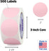 ChromaLabel 2 Inch Round Label Permanent Color Code Dot Stickers, 500 Labels per Roll, Pink.