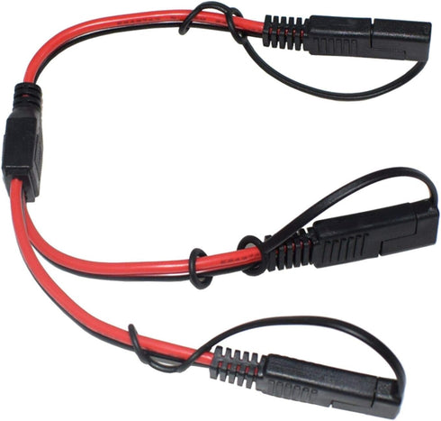 BERLAT 14AWG 1 2 12inch/30cm SAE DC Power Automotive Connector Cable Y Splitter to SAE Extension Cable, Fit