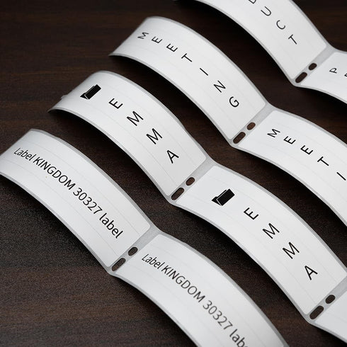LW Label Compatible Dymo 30327 1-Up File Folder White Paper Labels 9/16" x 3-7/16", 130 Stickers per Roll, 12 Rolls