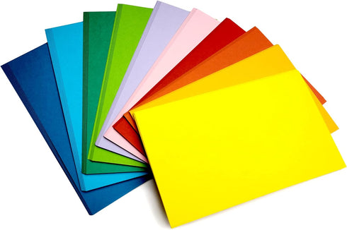 PPAPPAPPIYO Multi Set of 100 Color Blank Index Cards, 120gsm (3x5)