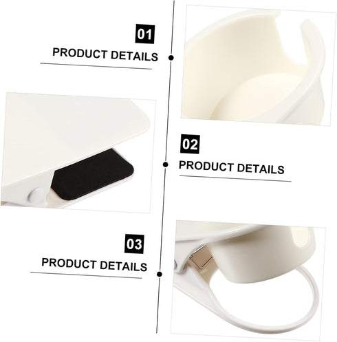 GLEAVI Large Thickened Desk Side Cup Holder Clip Sturdy Plastic Drinking Cup Clamp for Office Car Home Use Fits Most