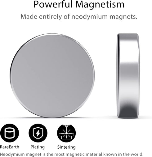 Strong Neodymium Magnets, Heavy Duty Round Small Rare Earth Magnets, 0.47 x 0.12 Inch, 50 PCS