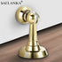 Heavy Duty Brass Magnetic Door Stop, Door Catch Holder with Screws for Wall & Floor Mount, 2P, Bright Gold