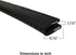 Flexible PVC Plastic Edge Protector, Sharp & Rough Surface Guard, 1/16' Edge, 9/16' Leg Length, Single Gripping Finger