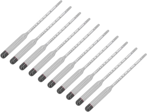 Cloimei 10Pcs Hydrometer Wine Tester Beer Meter Glass Hydrometer Kit Measuring Tool for Home Brewing Wine Making