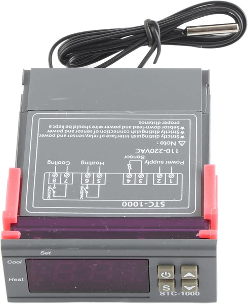 All Purpose Digital Temperature Controller, Thermostat for Cooling and Heating, NTC Sensor for Homebrewing Brew
