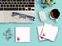 Sticky Notes 12 Pack 3"x3" 50 Sheet Count Per Pad, When in Doubt Wear Red Lips Lipstick Makeup XO White Border, Cute Funny Memo Note Pads Stationery Journal Planner Paper