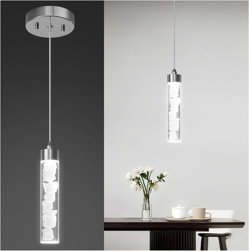 Pendant Lights Kitchen Island, Modern Mini Pendant Light Fixtures with Crystal Stone,