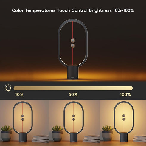 Dimmer,Nightstand Lamp,3 Table Lamp for Bedroom - Balance Lamp,Bedside Lamp with Touch Level Brightness Rechargered