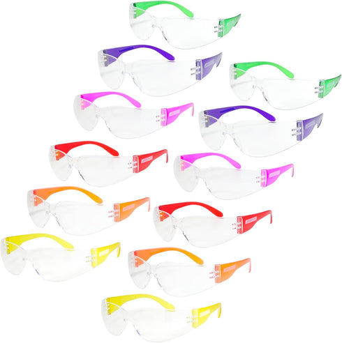 JORESTECH Eyewear Protective Safety Glasses - Polycarbonate Impact Resistant Lens, Pack of 12