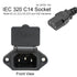 QTEATAK 2 Pcs AC 250V 10A IEC 320 C14 Panel Mount Plug Adapter Power Connector Socket with Spring Cover