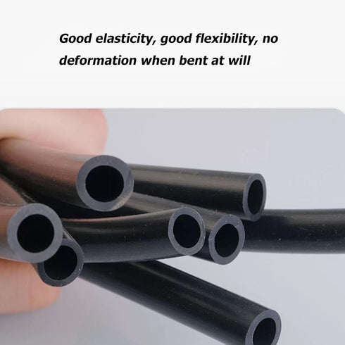 WOFICRET Black,Black,9mm*12mm/5m Silicon Tubing Hose High Temp Silicone Hose, Flexible Silicone Rubber Tube for Home