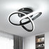 Modern LED Ceiling Light 19W Spiral Design 3000K/4500K/6500K 3 Color Modes Swichable