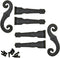 Decorative Vinyl Hinges, 4 Hinges, 2 S-Hooks for Lifetime Vinyl Shutters, 002