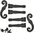 Decorative Vinyl Hinges, 4 Hinges, 2 S-Hooks for Lifetime Vinyl Shutters, 002