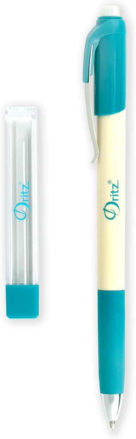 Dritz Mechanical 0.9mm White Fabric Pencil Set, Multicolor, 1 Count (Pack of 1) for Sewing and Crafting