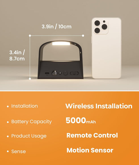 3 5000mAh 2 Pack FULEN Motion Sensor Wall Light with Remote Control Colors Wireless Wall Lamp LED Indoor Up and Down