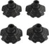 Tydurholy 4Pcs Camping Chair Foot Pads, Non-Slip Plastic Leg Covers With Adjustable Angle,