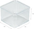 Simplify Small Square Drawer Organizer, 3" x 3" x 2", Multi-Purpose Home Organization Desk Accessories Clear