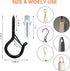 Yamlnke 2.16 Inches, 5 Pack, Heavy Duty Ceiling Screw Hooks with Safety Buckle, Black Metal, for Hanging Plants, String