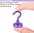 DIYMAG 10 Pack Magnetic Hooks, 25Lbs Heavy Duty S-Hooks for Classroom, Fridge, Kitchen, Garage, Office, Purple