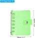 PATIKIL A7 Clear Binder Cover, Soft PVC Bling Loose Leaf Binder Protector Refillable Notebook Shell with Snap Button Closure for DIY Meeting Notebook Folder, Green by PATIKIL