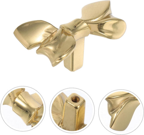 OUNONA Drawer Handles Decorative Gold Pulls for Cabinets Wardrobes Shoe Cabinets and Bedside Tables Stylish Butterfly