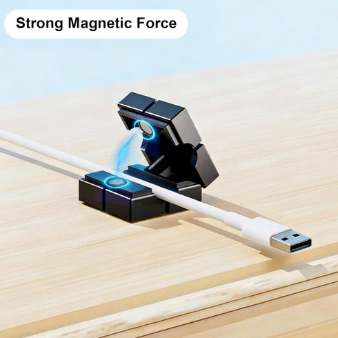 Generic 10 Pack) Upgrade Magnetic Cable Clips, Phone Cord Holder for Nightstand, Under Desk Cable Management, Adhesive