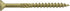 Power Pro 42482 Wood Screws, 9" x 3", Coarse Thread, Epoxy Coated, Outdoor Rust Resistant, Bronze, 50pcs Pack